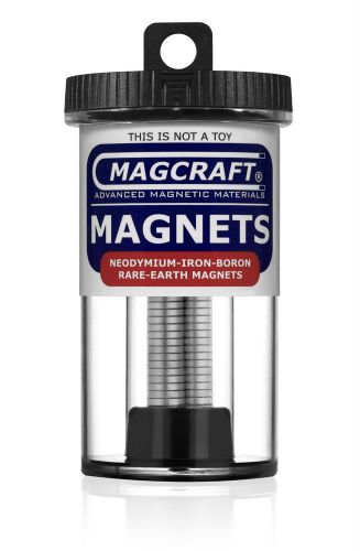 Magcraft nsn0732 3/8-inch by 1/16-inch rare earth disc magnets, 40-count by magc for sale