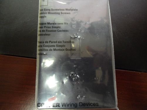 Cooper Wiring Devices 1-Gang Black Duplex Receptacle Nylon Wall Plate # PJS26BK