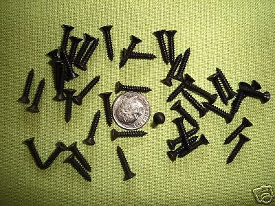 Lot of 100 &#034;new&#034; #4 x 5/8&#034; inch black zinc coated metal flat head phillips screw for sale