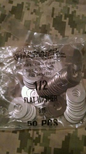 50 1/2 stainless flat washers
