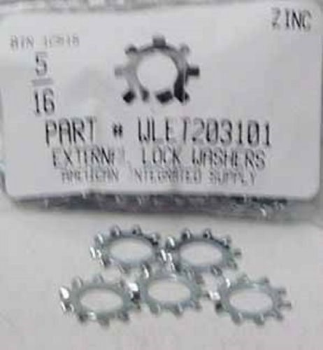 5/16 external tooth lock washers steel zinc plated (75) for sale