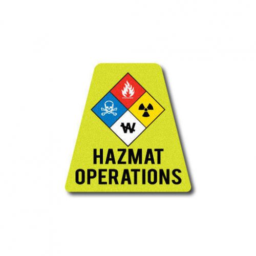 Firefighter helmet tets - single - tetrahedrons fire sticker- haz mat operations for sale