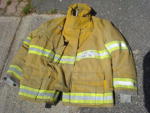 48x32 big jacket coat firefighter bunker fire gear globe gx-7 drd..03/08.j256 for sale