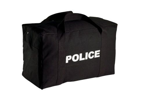 ROTHCO Large Canvas Police Logo Gear Bag Style 8116 Black Size 24&#034; x 15&#034; x 13&#034;