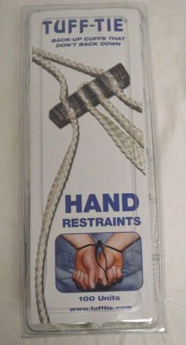 Tufftie hand restraints, white, box of 100 for sale