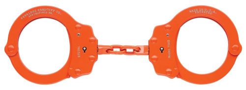 Peerless police chain link orange plated finish handcuffs model 750b for sale