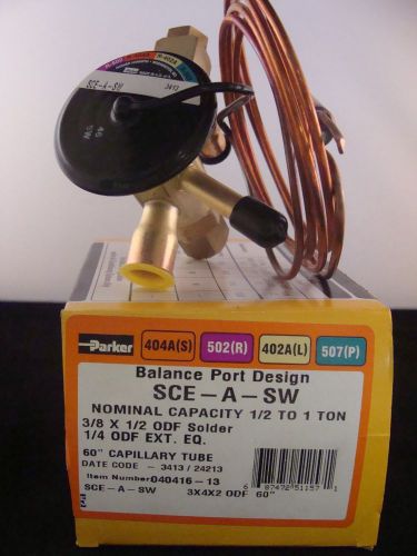 Sporlan/parker sce-a-sw txv valve 404a 1/2 ton thru 1 medium temp sweat 3/8x1/2 for sale