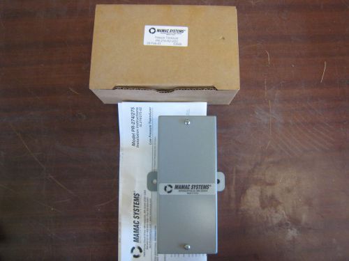 MAMAC SYSTEMS PR-274-R2-VDC PRESSURE TRANSDUCER NEW FREE SHIPPING