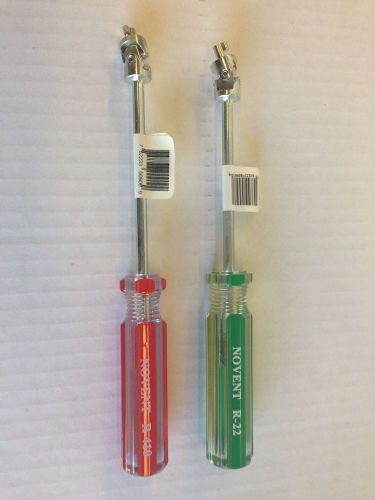 Novent locking refrigerant caps (keys) - 2 screwdrivers - 1 red 1 green for sale