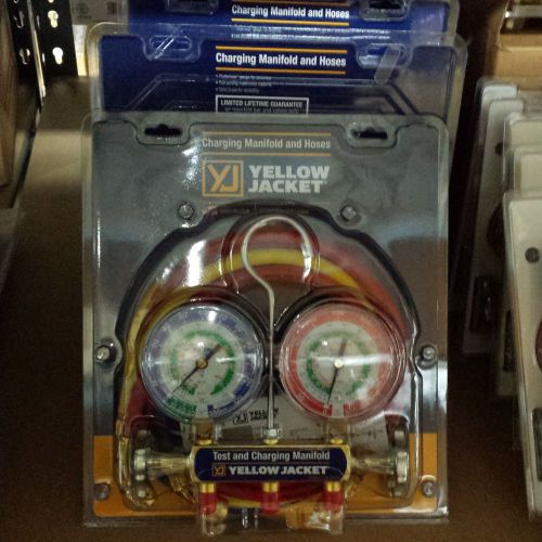 Yellow jacket 42007 manifold gauge w/60&#034; plus ii ryb hose set for r-12/22/134a for sale