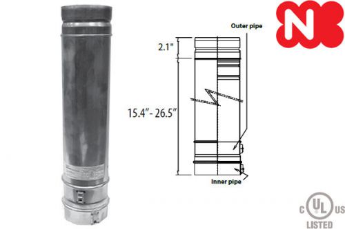 Noritz VP4-214ADJ Tankless Water Heater 4&#034; Diameter 15-25&#034; Adjustable Vent Pipe
