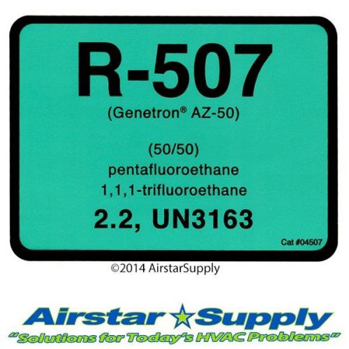 Genetron® az-50 •  refrigerant identification label  •  pack of (10) labels for sale