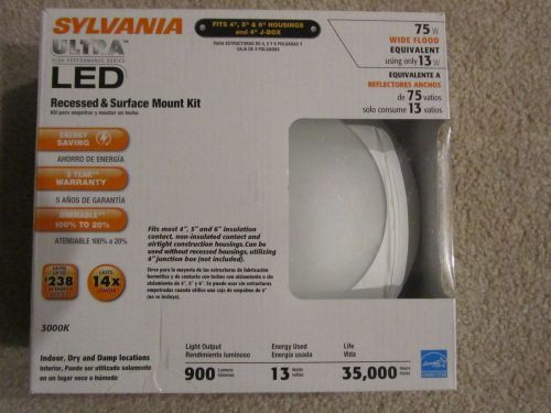 New Sylvania 71911 13W 900 Lumen ULTRA Light Disk LED Recessed &amp; Surface Mount