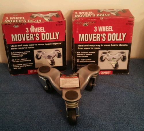 Lot of (3) 3 Wheel Movers Dolly Furniture Mover Appliance Dolly 132LB. CAPACITY