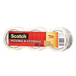 Scotch(R) Long-Lasting Moving  Storage Tape, 1 7/8in. x 54.6 Yd., Pack Of 3 R...