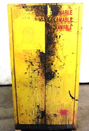 Justrite safety flammable liquid storage cabinet 25700, 55 gal, 1 shelf for sale