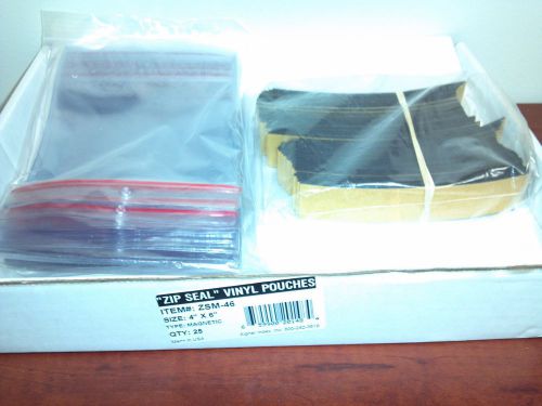 Zip seal pouches, 4&#034;x6&#034;, clear, vinyl, plain with grommet hole, zsm46 for sale