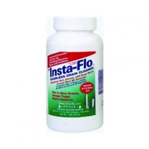 INSTA-FLO 1LB POWERFUL PLUMBING SINK TUB DRAIN CLEANER SAFE FOR SEPTIC SYSTEM