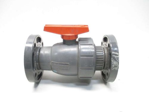 New nibco chemtrol tru-bloc 2 in pvc flanged ball valve d482052 for sale