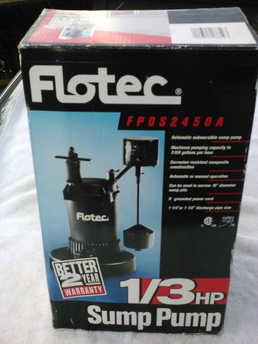 BRAND NEW  FLOTEC SUBMERSIBLE SUMP PUMP FPOS 2450a