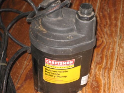 Craftsman Professional 1/4 hp Submersible Utility Pump Used once.