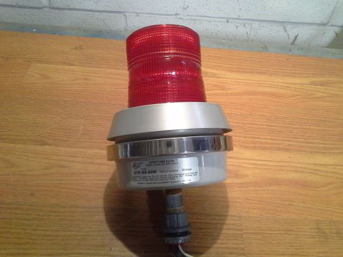 EDWARDS SIGNALING 51R-N5-40W Flashing Light with Horn, 120VAC, Red Len
