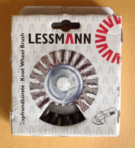 Lessmann Knot Wheel Brush 4-1/2&#034;&#039; 5/8-11 Thread, .020 Wire