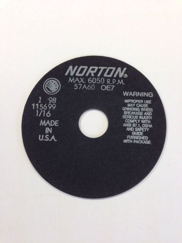 6X1/16X1-1/4  57A60OE7 Non-Reinforced Cutoff Wheel, NOS, USA Made