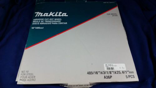 Pack of 5 Makita 16&#034; Abrasive Cut-off Wheel Part No. 724701-3 for Model 2416S