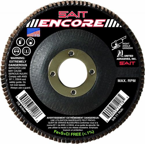 NEW SAIT 71211 Encore Flap Disc, 4-1/2-Inch by 7/8-Inch Z 120X, 10-Pack