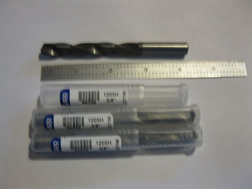 3 new garr  3/8&#034; solid carbide drills.coated.