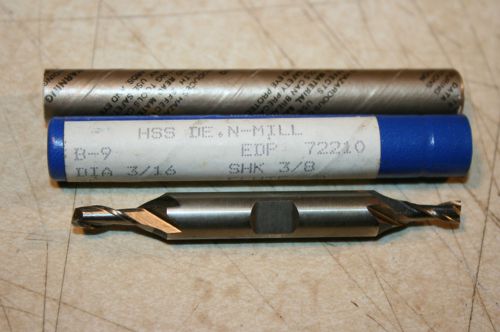 Fastcut fast tool 2 flute double end high speed endmill 3/16 dia 3/8snk usa for sale