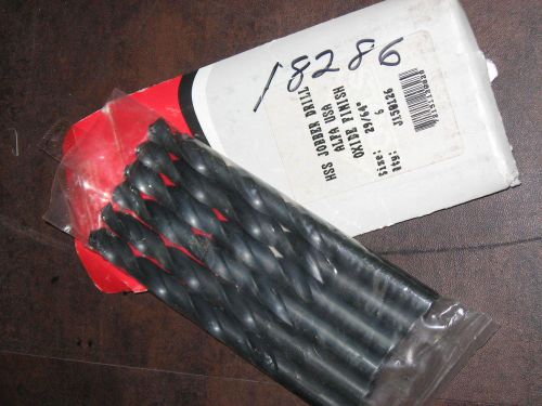 29/64&#034; hss jobber drill bit made in usa package of 6 alfa tools new old stock for sale