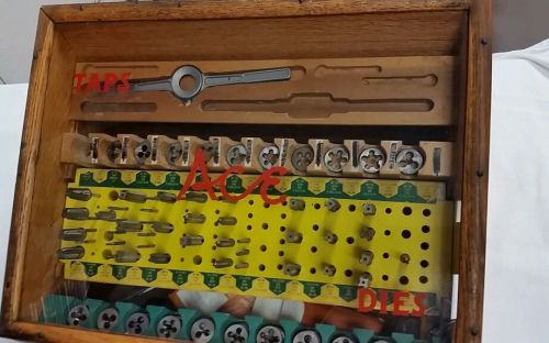 Vintage henry hanson, made in usa tap &amp; die set, store display. for sale