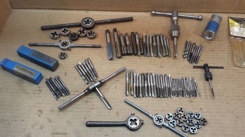Lot of 100++ pcs assorted sizes tap and dies, taps wrenches, for sale