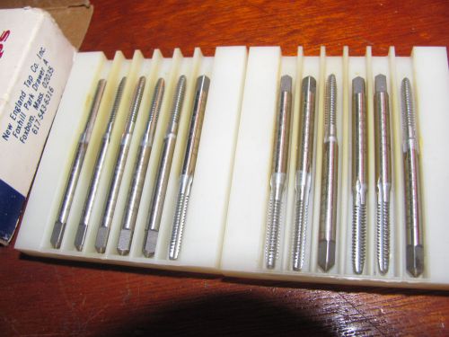 LOT OF 12 BRAND NEW CHROME PLATED SPIRAL POINT 4-36 TAPS , H-8 / PLASTIC , NETCO