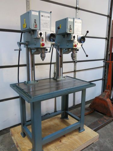 Wilton 20&#034; 2 head drill press on a factory production table exc for sale