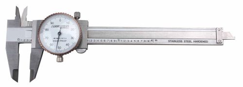 4&#034;x0.001&#034; Dial Caliper, Stainless Steel with Large Clear Dial, #P920-S214