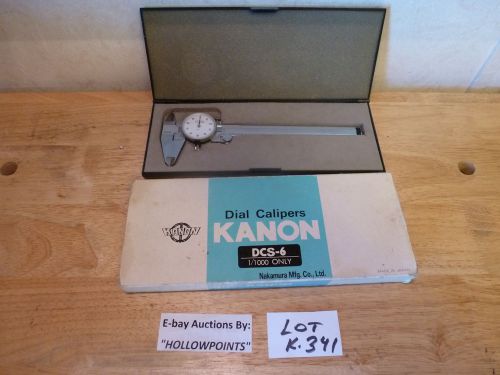 Kanon dcs-6 dial caliper .001 6&#034; stainless 4 machine shop lathe mill nakamura for sale