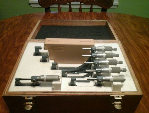 Mitutoyo 0-6 inch micrometer set no 103-907 w/ case &amp; standards for sale