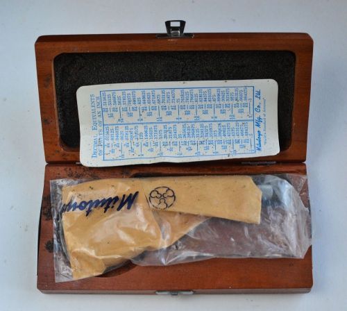 Mitutoyo No. 103-260 (0 - 1&#034;, .0001&#034; Graduations) Outside Micrometer w/Wood Case