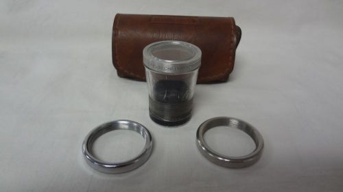 Bausch &amp; Lomb 7x Measuring Magnifier Loupe Leather Case Metric Scale
