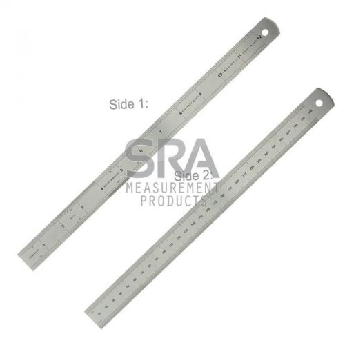 300mm/ 12&#034; Rule Moore and Wright Precision Steel Ruler Metric/ Imperial ER112