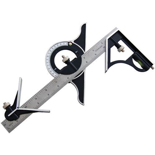 12&#034; 300mm measuring combination square &amp; protractor set for sale