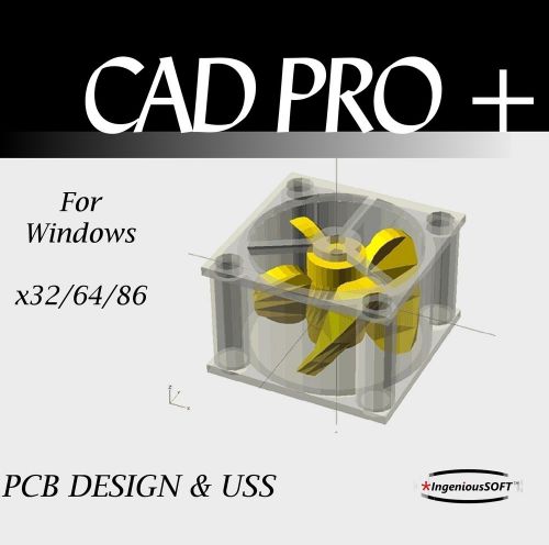 Cad pro plus pcb design/autorouter &amp; circuit stimulation windows vista 7 &amp; 8 for sale