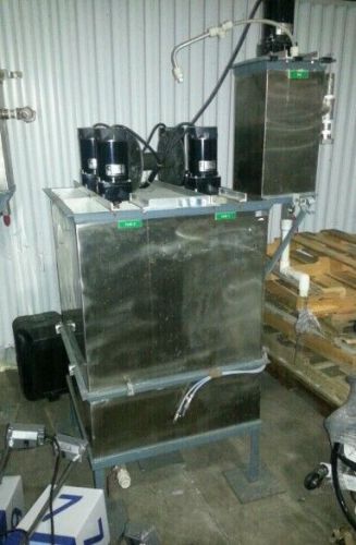 Vertical mixer tank stainless steel 50 gallon 5 compartment  w/ 5 mixing motors for sale