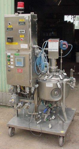 10 Gallon Pilot Plant type Precision Stainless Sanitary reactor vessel w Control