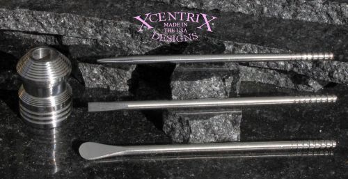 Titanium 3 dabber set with titanium carb cap base xd usa xcentrix designs for sale