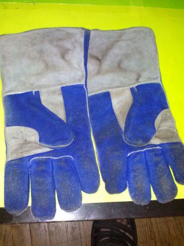 BLUE GREY SUEDE CAMERON WELDING AND INDUSTRIAL SUPPLY WELDING GLOVES#320L SIZE L