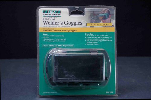 MSA SAFETY WORKS WELDER&#039;S GOGGLES - INDUSTRIAL GRADE, VENTILATED LIFT FRONT, NEW